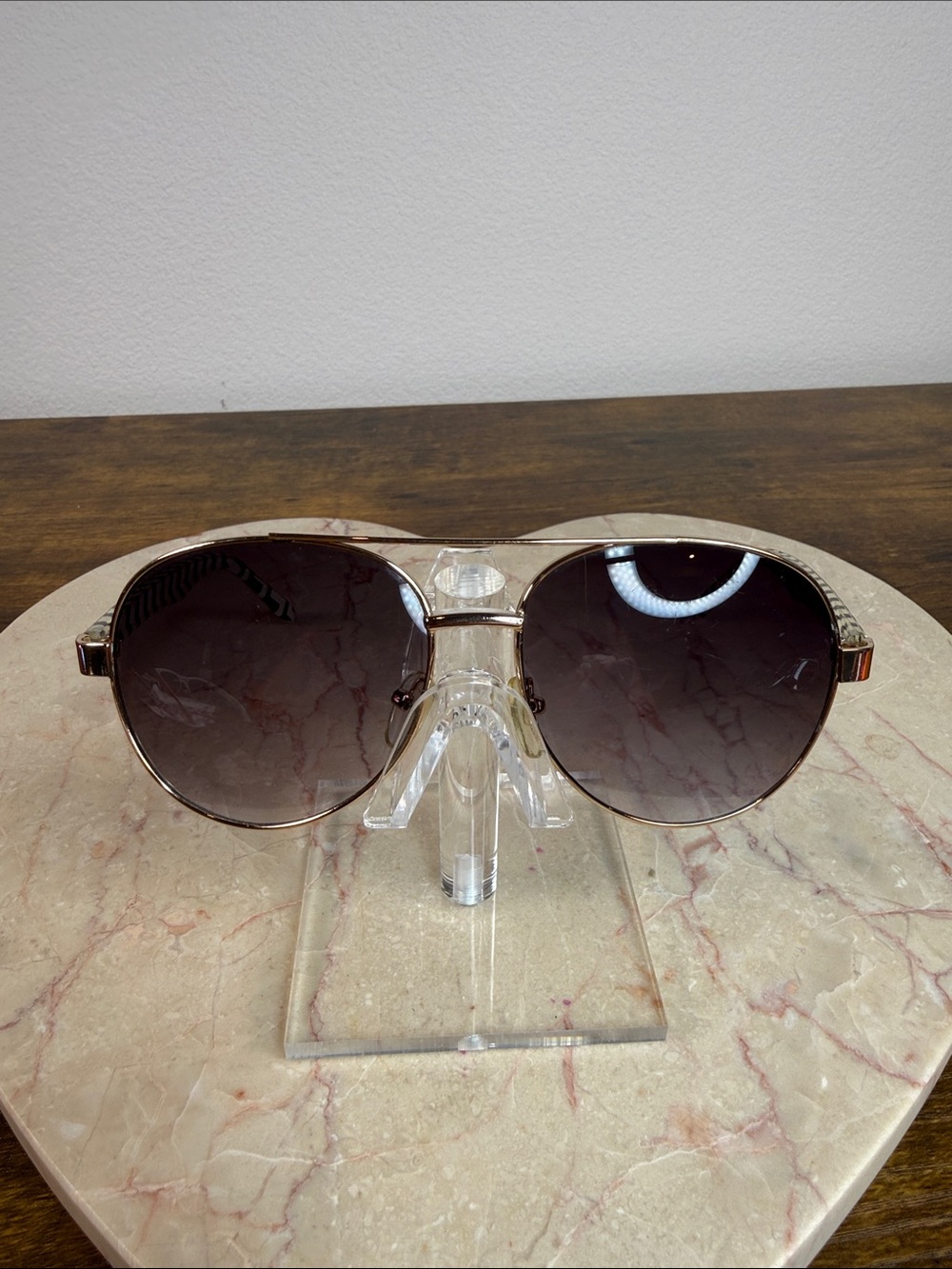 Unisex Aviator Sunglasses in Brown Gradient